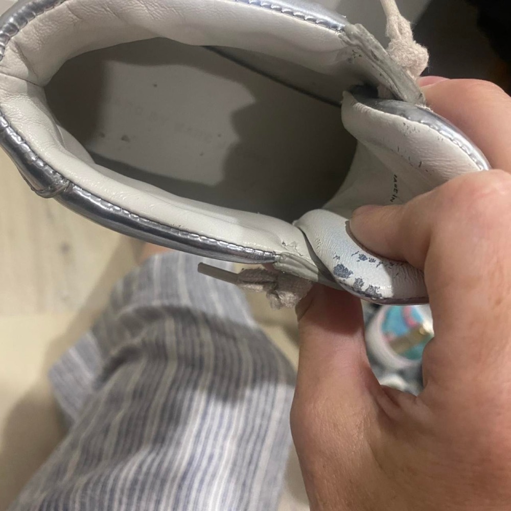 Marc by Marc Jacobs silver metallic high top sneakers 7.5 - Picture 4 of 5